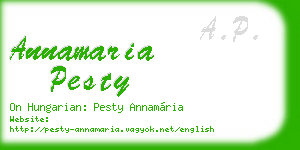 annamaria pesty business card
